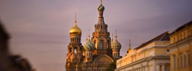 St Petersbourg au couché de soleil, RUSSIE